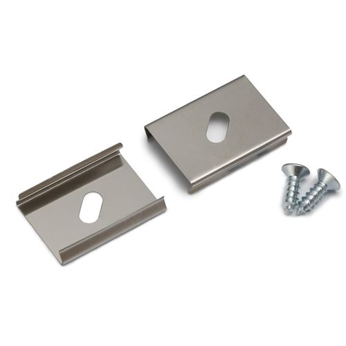 Support U de fixation flexible inox perçage oblong (set de 2)