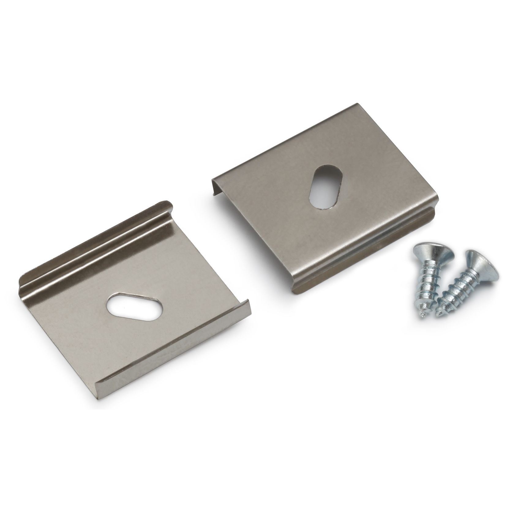 Support de fixation Y flexible inox trou oblong - x2