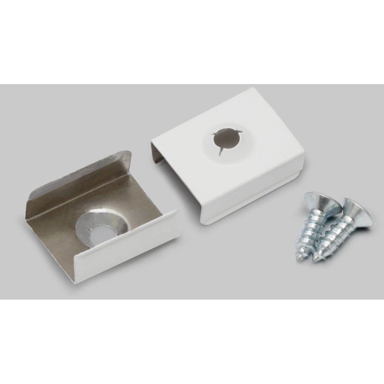 Support de fixation Z flexible perçage conique inox blanc (set de 2)