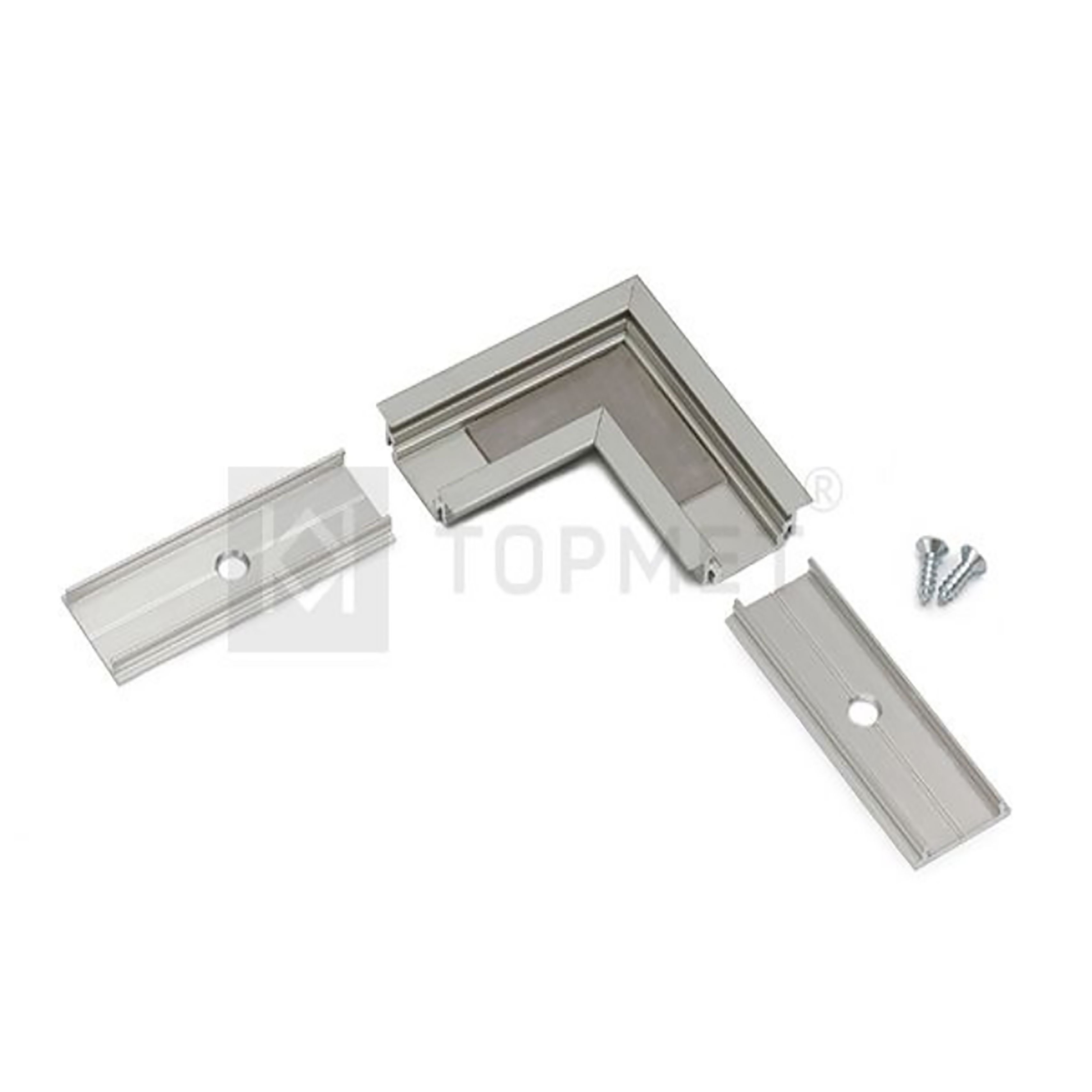 Connecteur UNI12 90° alu laqué blanc (set de 2)