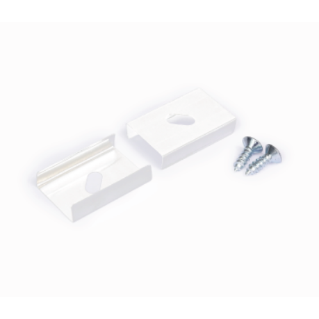 Support S de fixation inox flexible blanc (set de 2)