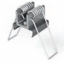 Support de fixation U7 ressort inox (set de 2)