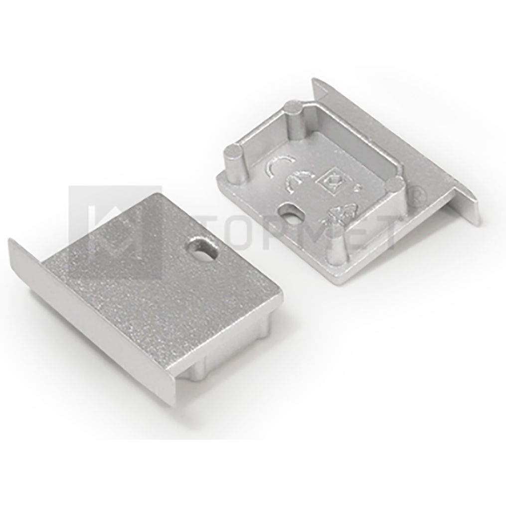 Terminaison LINEA-IN20 argent + passage de câble (set de 2)