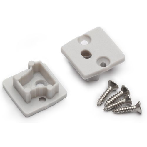 Terminaison FLOOR12 gris + passage de câble (set de 2)