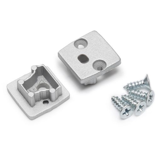 Terminaison FLOOR12 argent + passage de câble (set de 2)