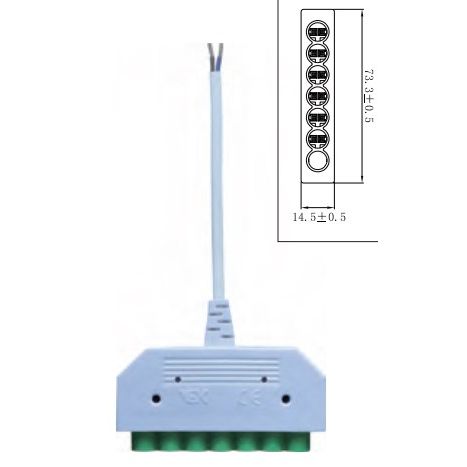 Distributeur 6 voies IP54 couleur verte