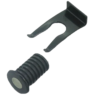 Support prise pour câble FK1 avec agraffe rapide - noir - Ø 15,5