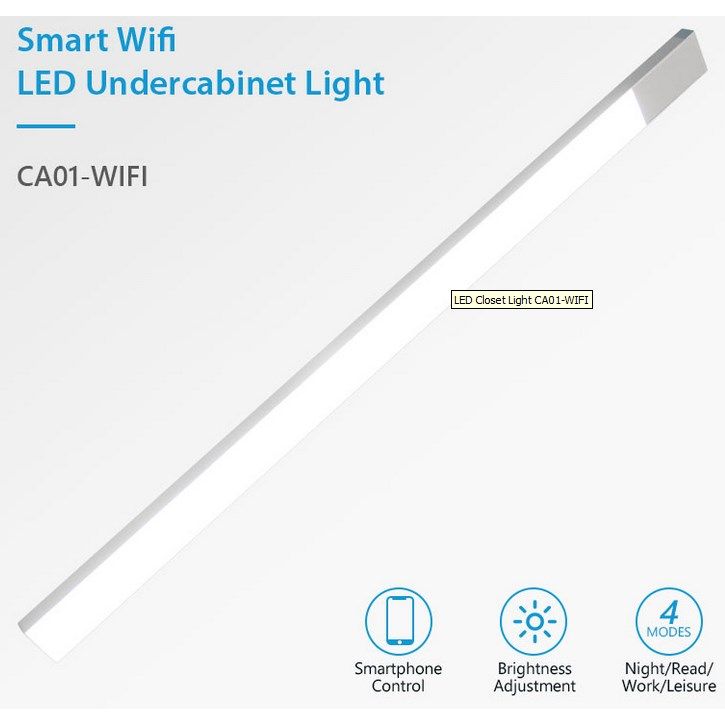 Réglette LED penderie 4000K 12.5W 900mm dimmable wifi