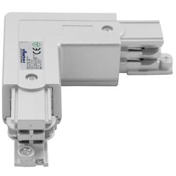 Connecteur - L - angle 90° rail 3Ph. intérieur Blanc XTS34