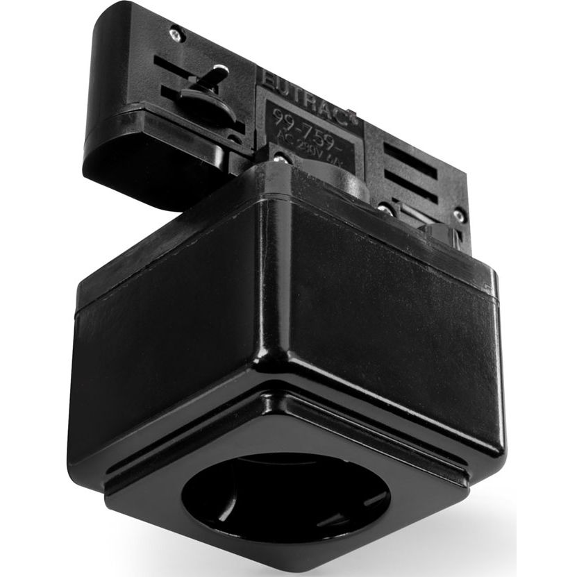 Prise 220V pour rail 3 Phases Noire