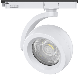 Projecteur Blanc LED COB 3 phases sur rail 10W 1000-1250L 4000K 60° IRC80