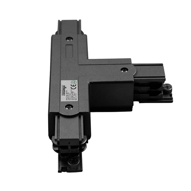 Eclairage sur rail 3 phases Connecteur T Noir XTS37