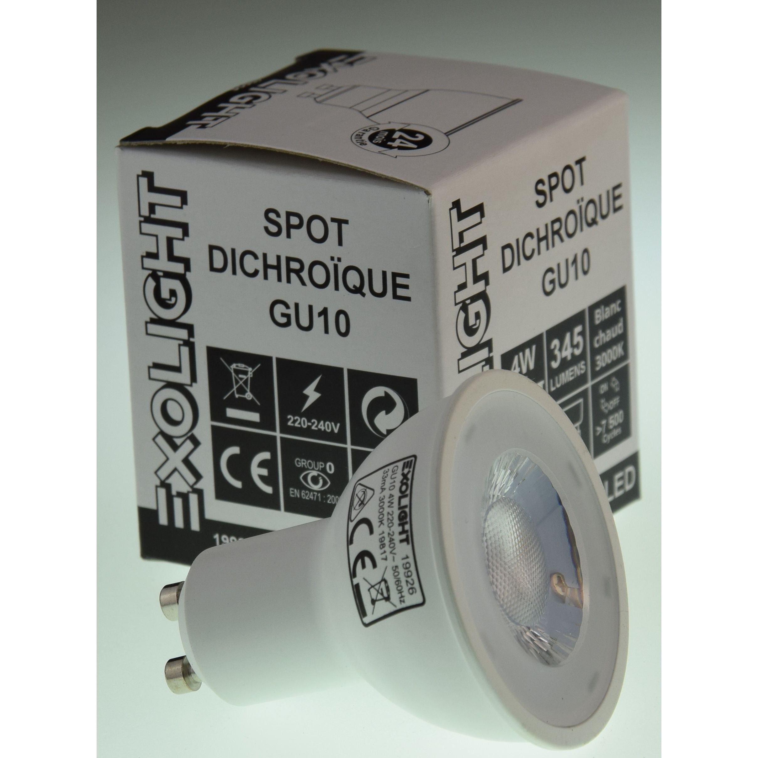 Ampoule LED SMD PAR16 4000K 4W 345L GU10 35°-Bx4