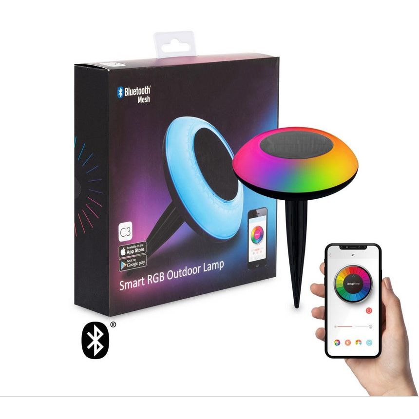 Luminaire jardin RGB + haut parleur bluetooth