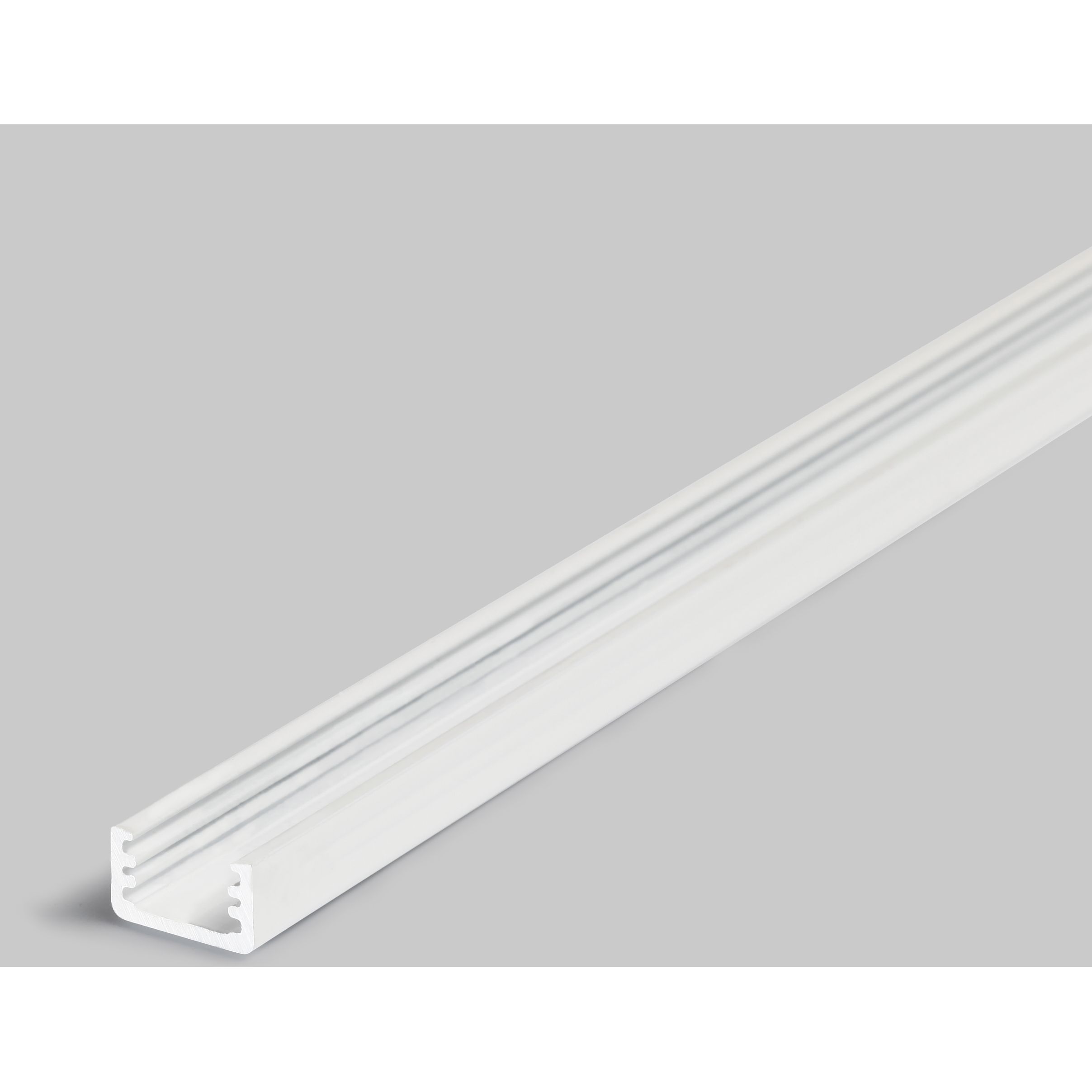 Profilé alu blanc Slim8 2M avec diffuseur dépoli