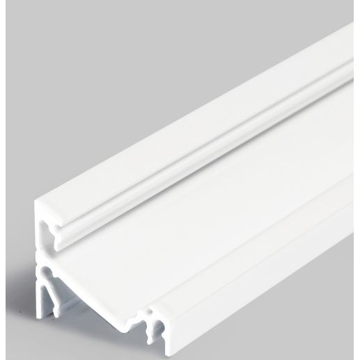 Profilé alu blanc Corner10 2M avec diffuseur dépoli
