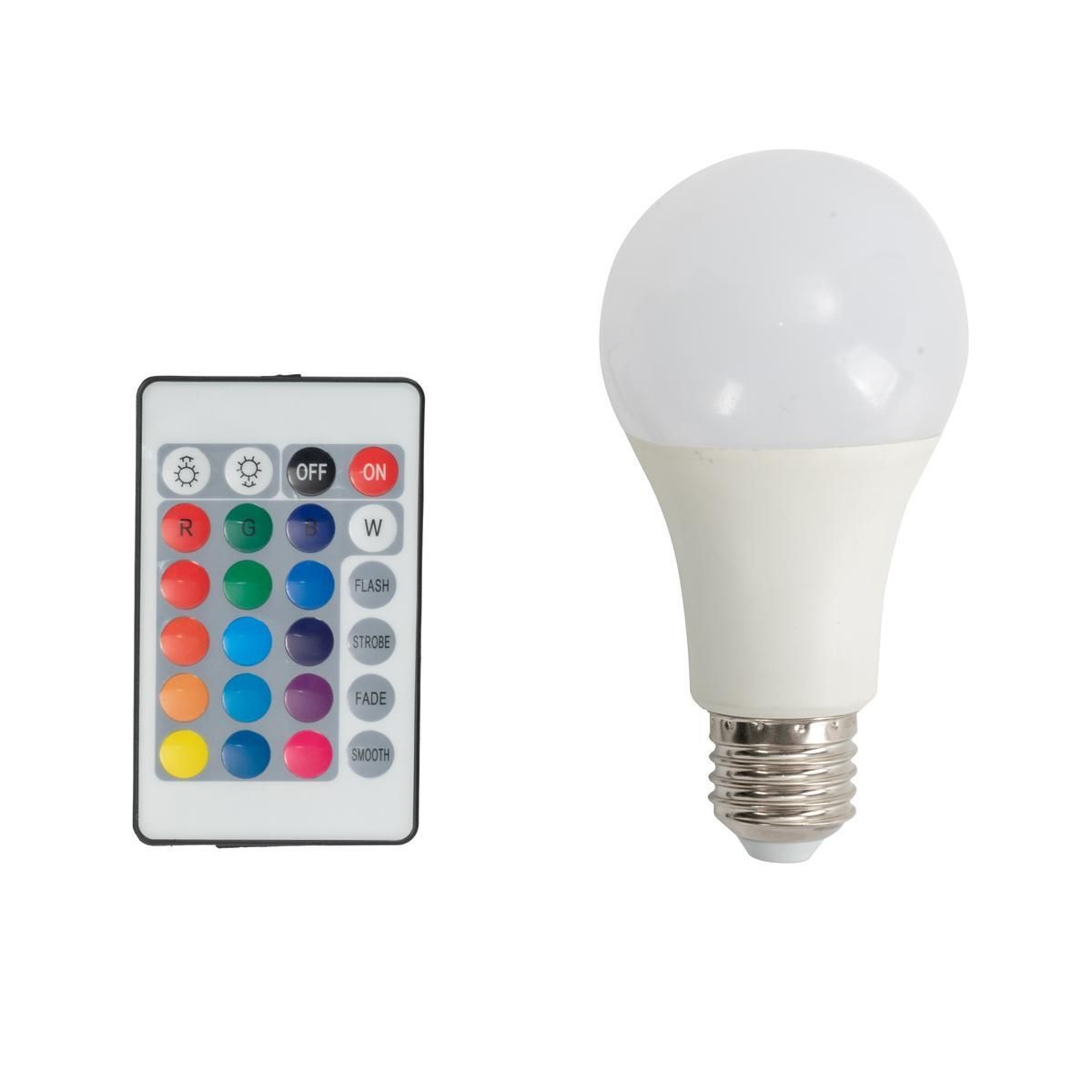 Ampoule LED RGB A60 E27 télécommande
