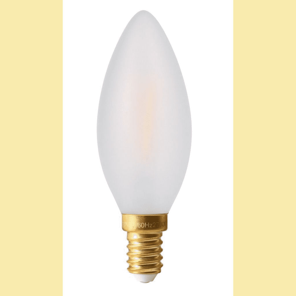 Ampoule LED Fil. Flamme dépolie 4W 2700K E14 dim.