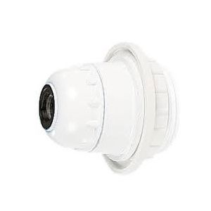 Douille E27 Blanche chemise filetée ø40 mm et épaulement + bague avec so