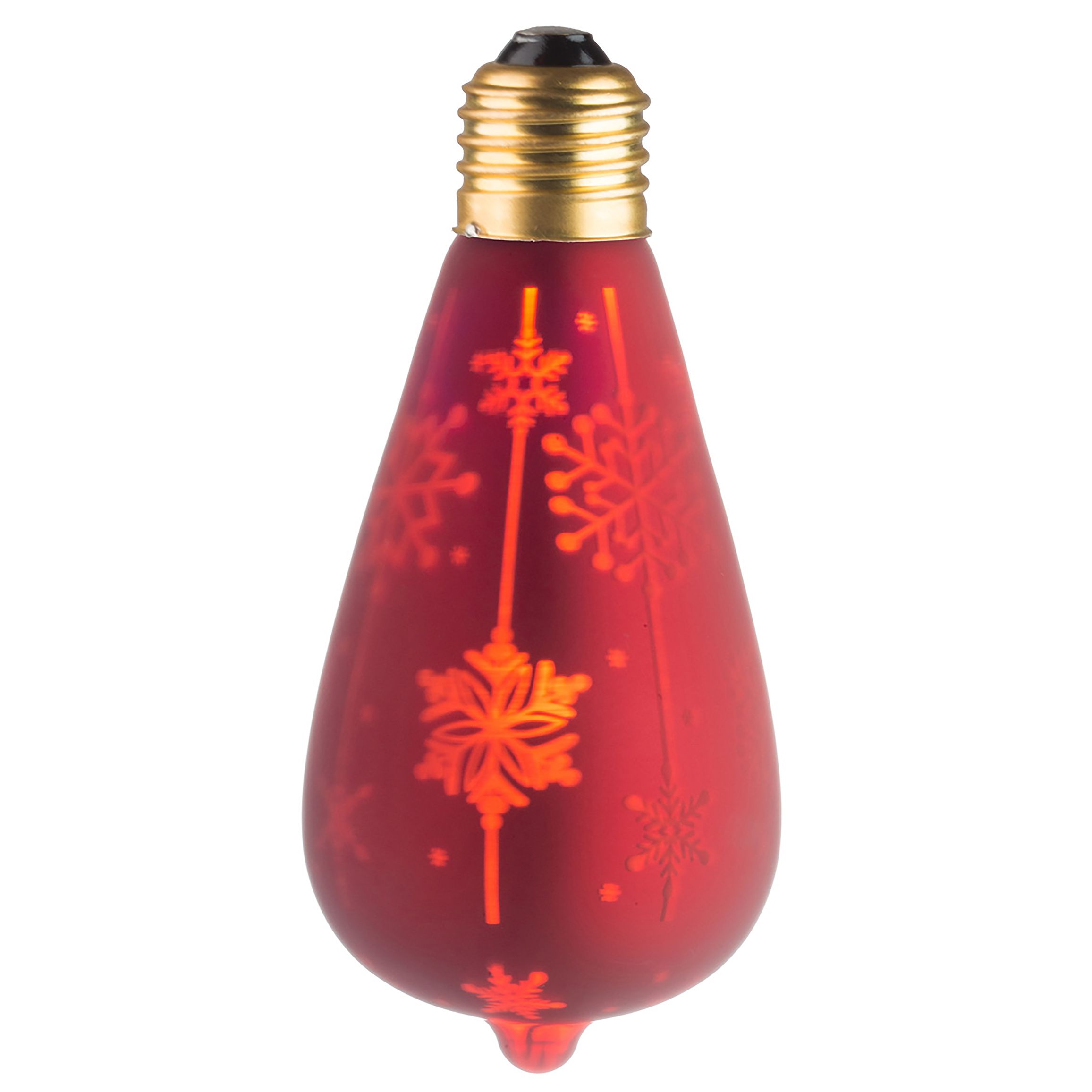 Ampoule DECO LED ST64 Rouge/Neige 0,5W E27