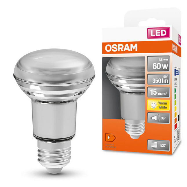 Ampoule LED R63 E27 4.3W 2700K 350lm