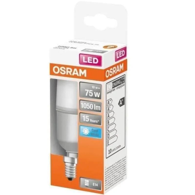 OSRAM - LED stick dépoli radiateur 10W E14 1050lm 4000K froid