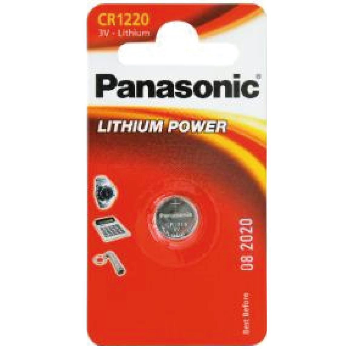 Pile bouton lithium CR1220 Panasonic -x1