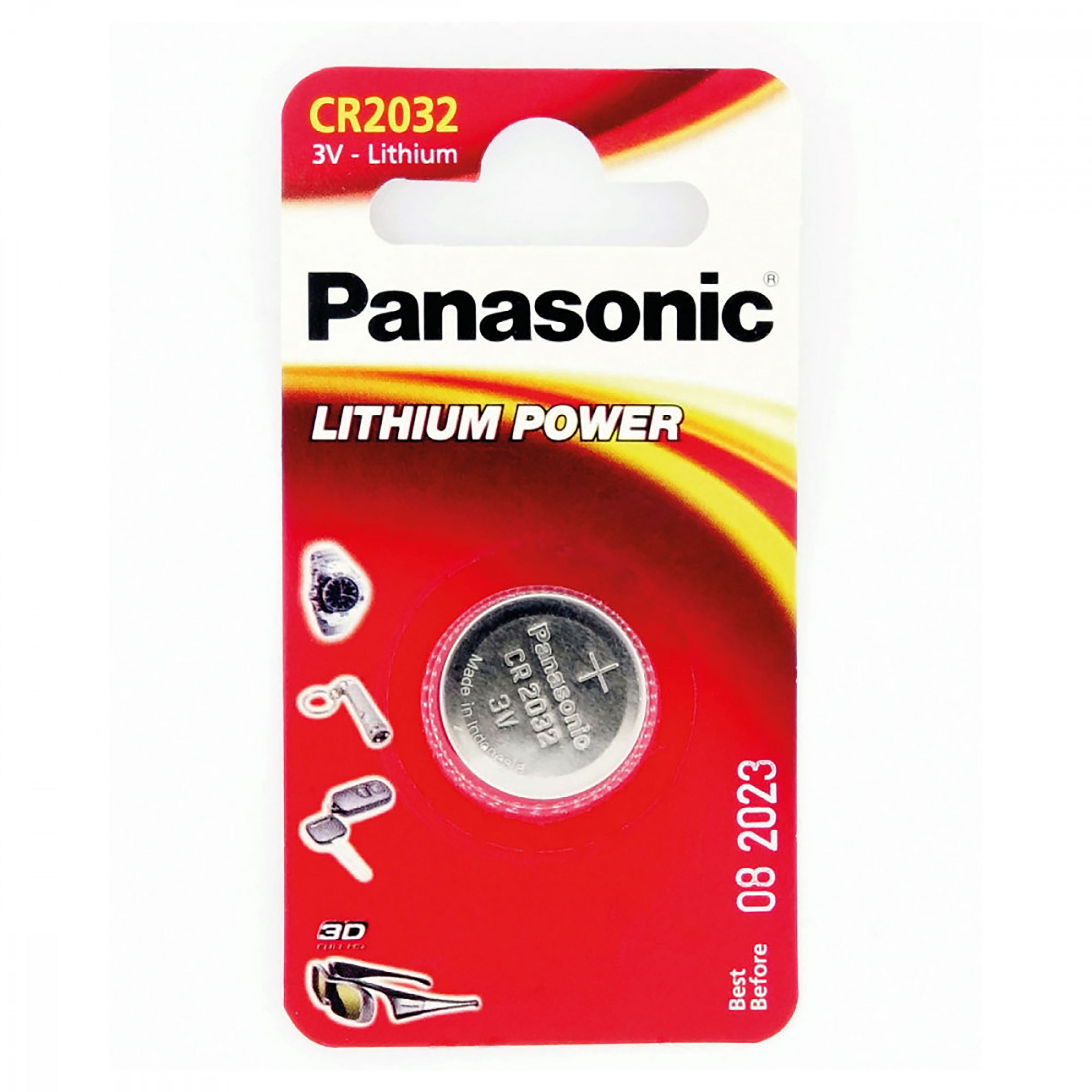Pile Bouton Lithium CR-2032 Panasonic  x 1