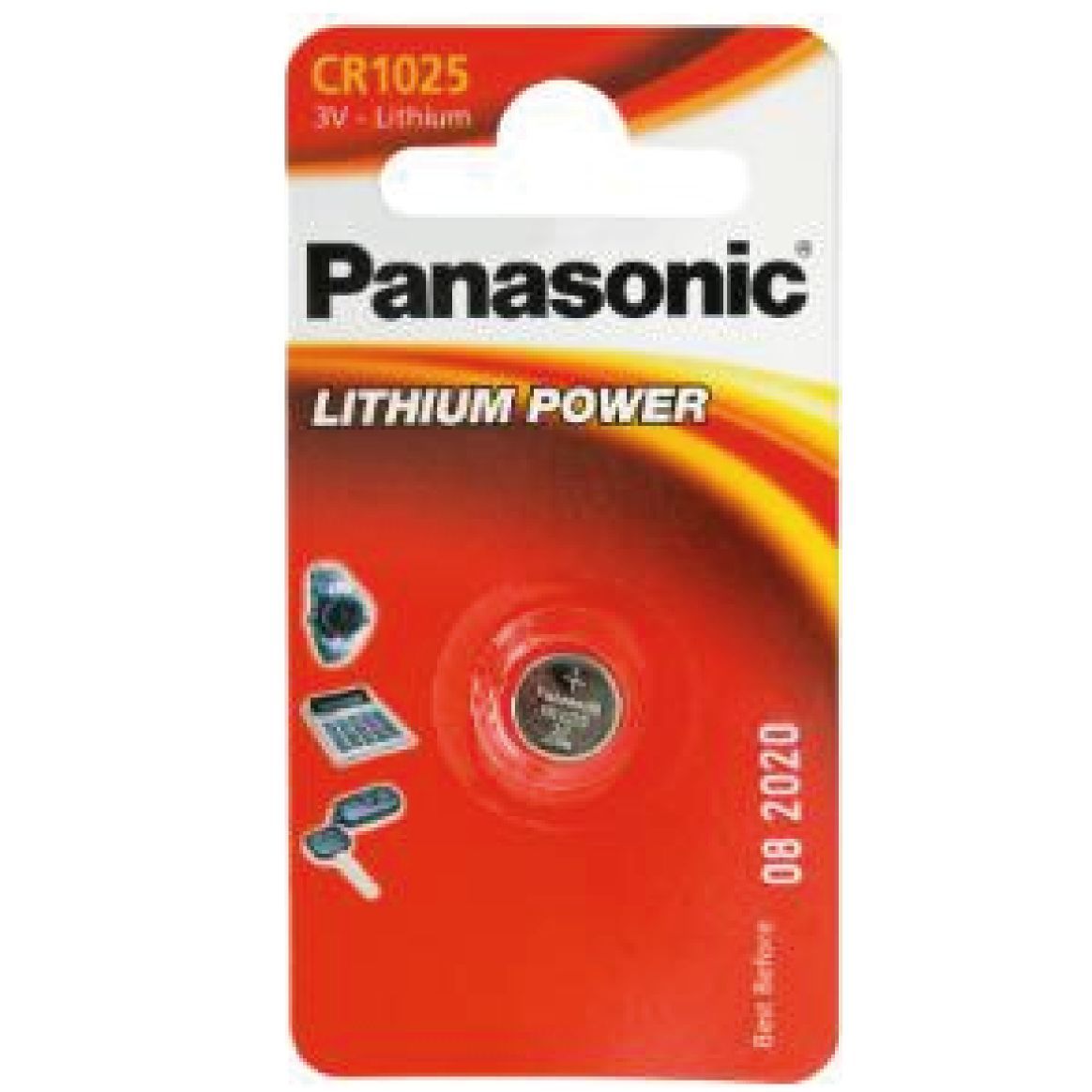 Pile bouton lithium CR-1025 Panasonic -x1