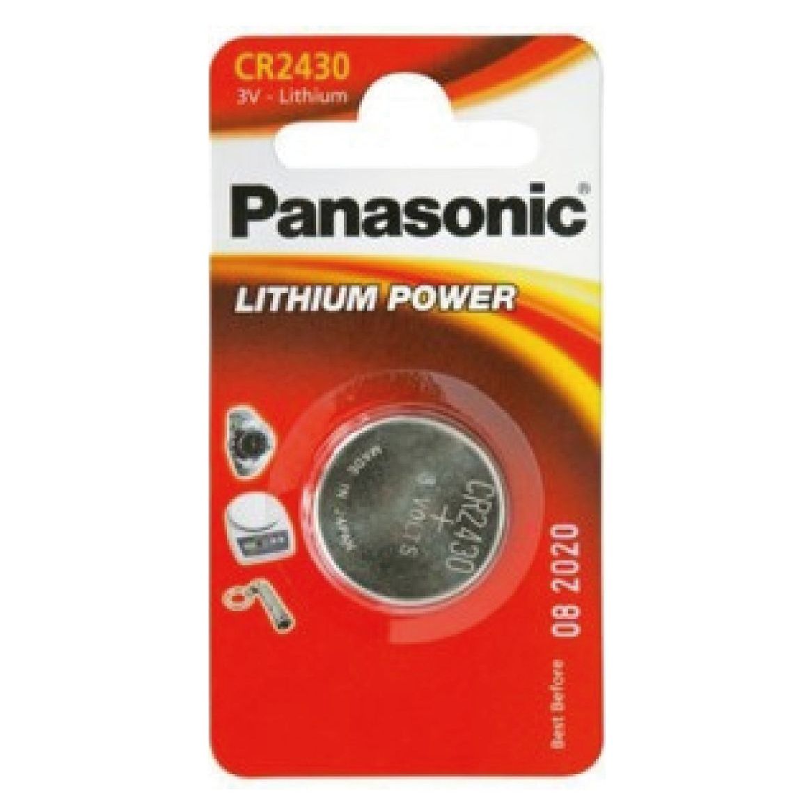 Pile bouton lithium CR2430 Panasonic -x1