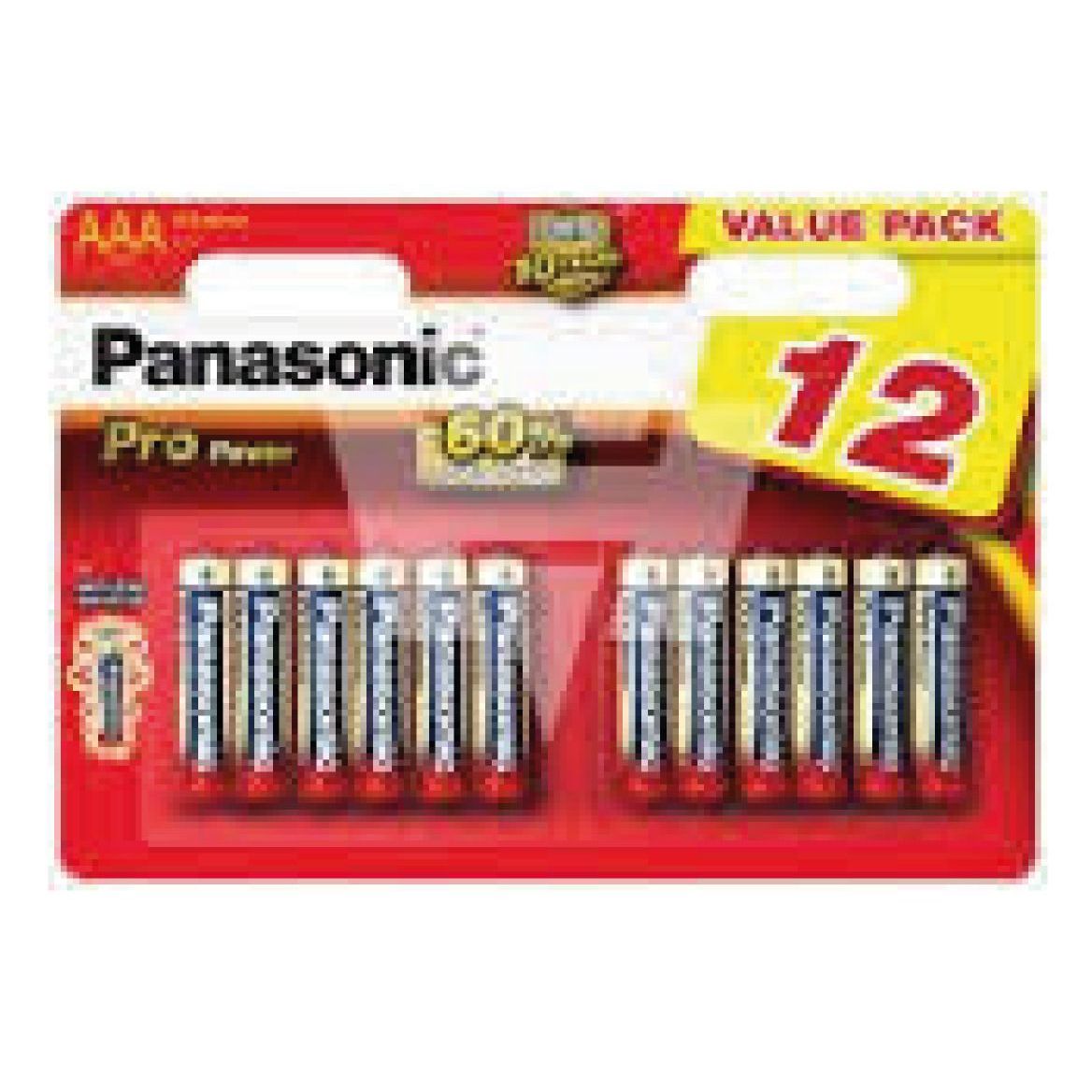Pile Alcaline Panasonic LR03 AAA PRO POWER -x12
