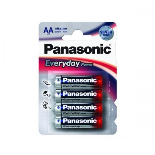 Pile Alcaline Panasonic LR6 AA EVERYDAY -x4