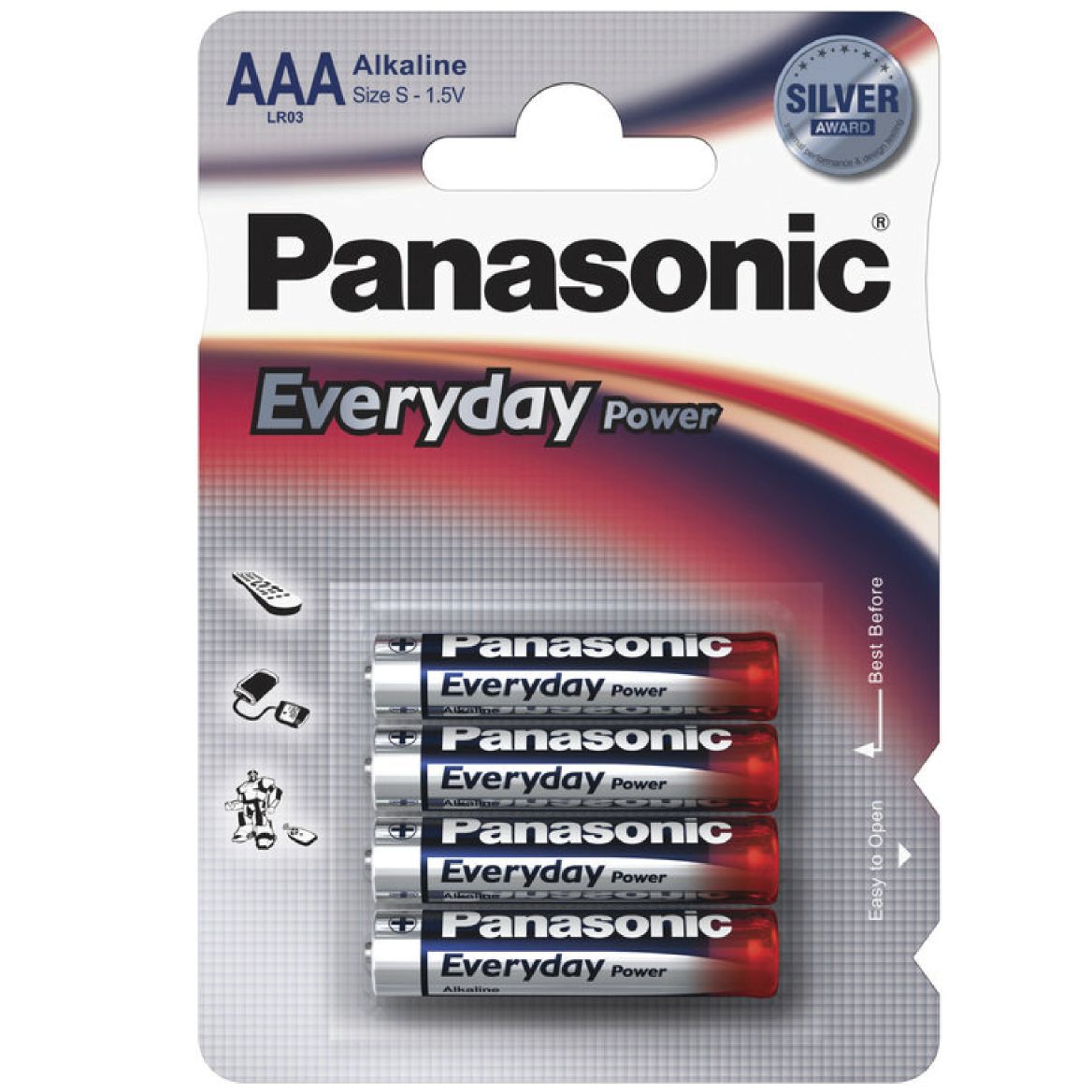 Pile Alcaline Panasonic LR03 AAA EVERYDAY POWER -x4