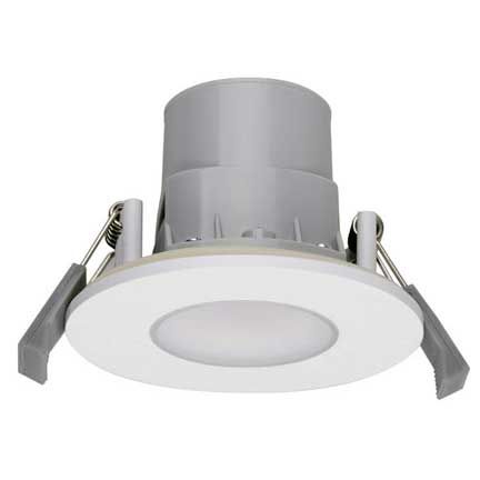Spot LED Intégré Rond Encastrable 85mm Blanc IP65 8W 100° "Concept 3 en 1"