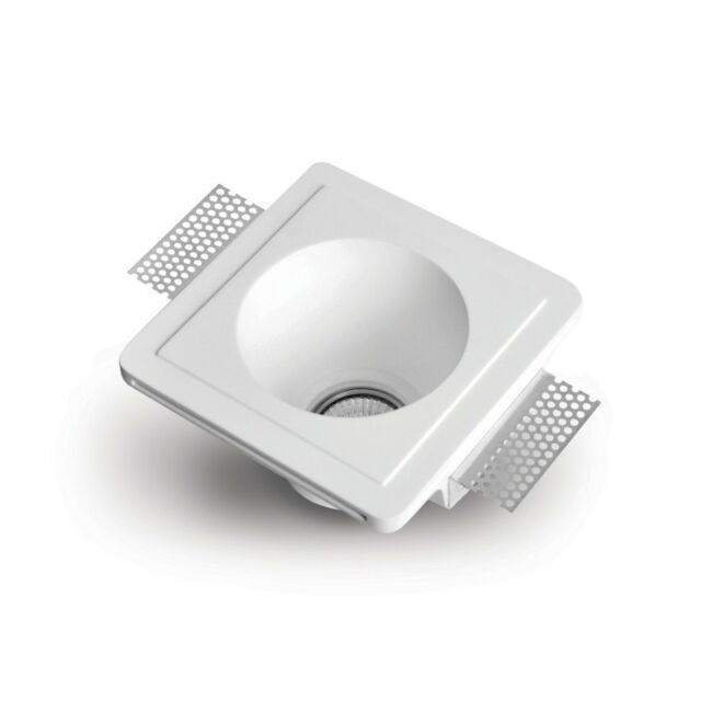 Rondelle plâtre à encastrer carré FELICE 150x150mm