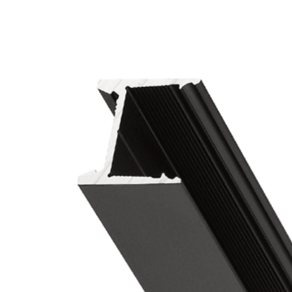 Profilé LED HOOD14 F/U1 2m noir anodisé /plastic bag