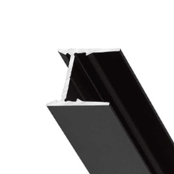 Profilé LED LEVEL12 C/U1 2m noir anodisé /plastic bag