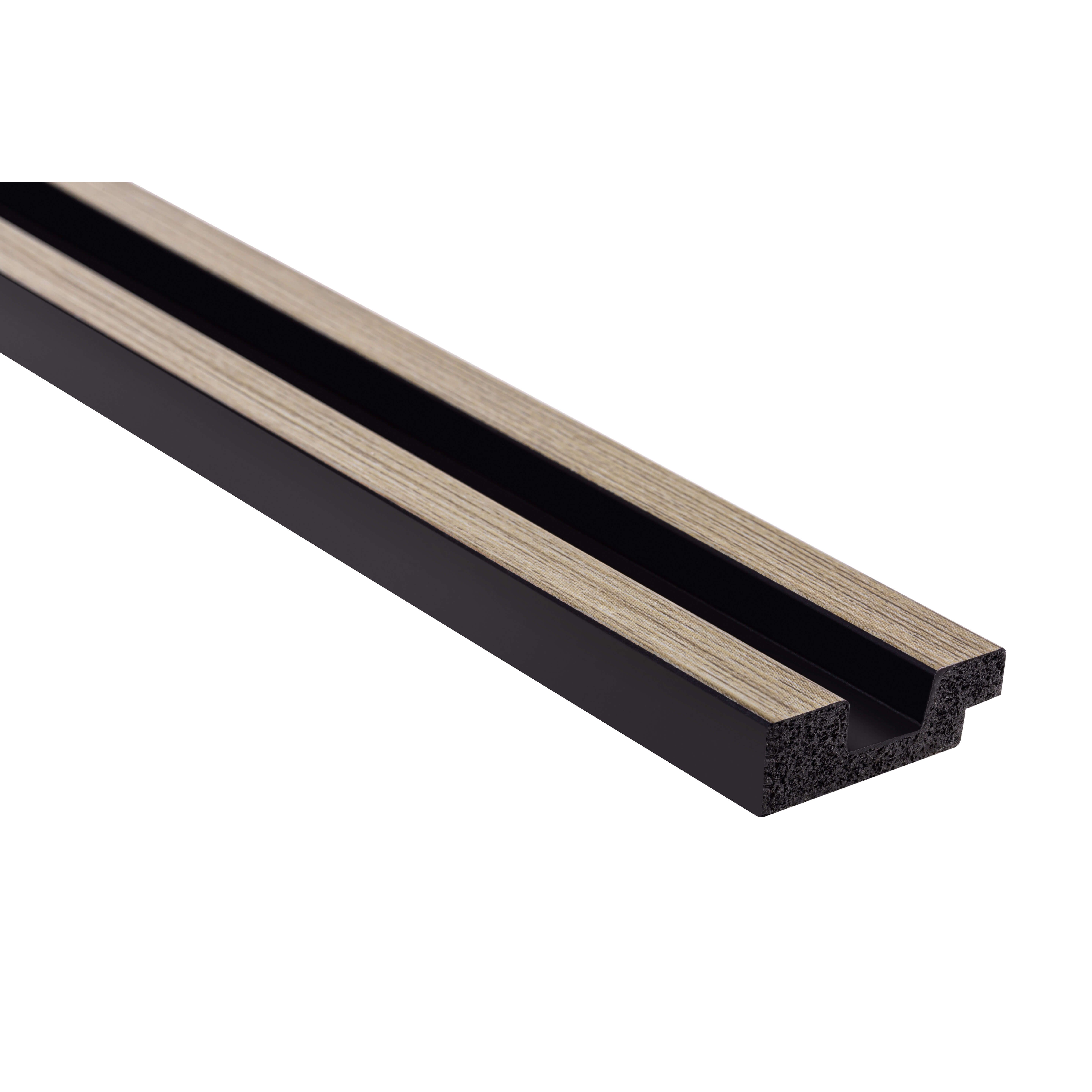 Panneau decor lamelli gris gauche