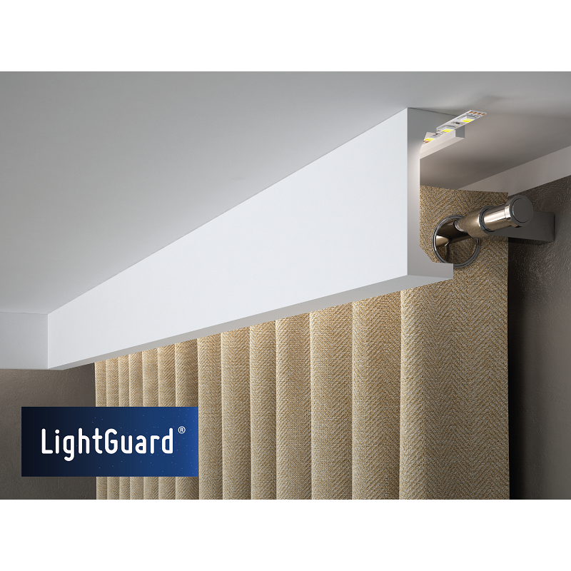 Moulure Cache rideau pour LED QL046 2M40 - Std.
