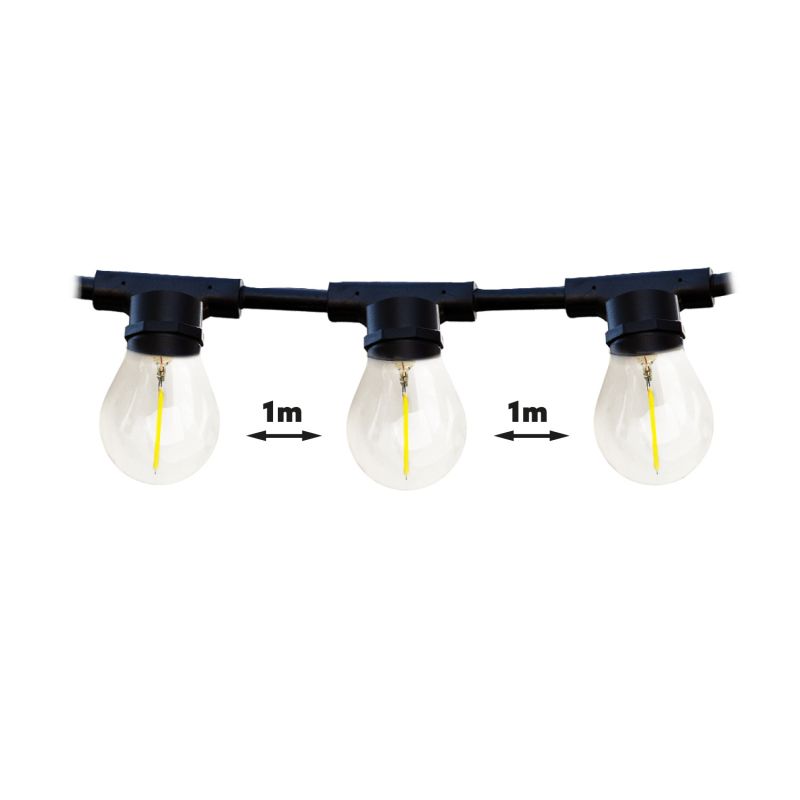 Guirlandes LED Mimosa 10M 10xE27 livrée ss ampoules