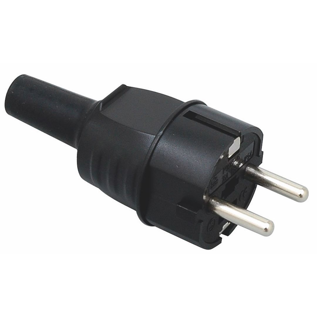 Prise électrique mâle 220V noir