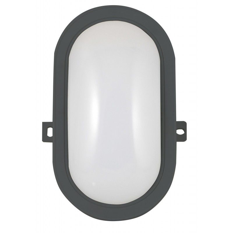 Hublot ovale à LED intégrés 5.5W 450L noir IP64 -TARTARUGA