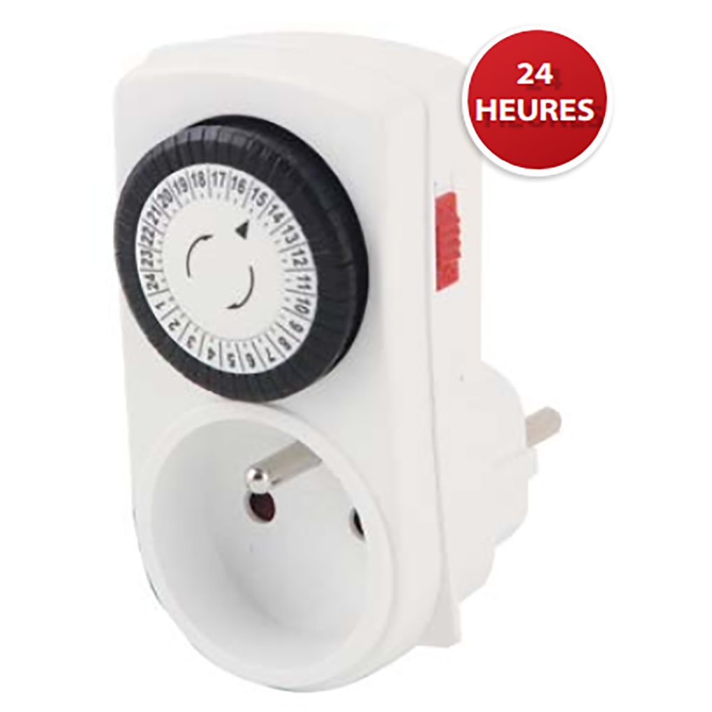 Programmateur horaire prise 220V - maxi 3600W