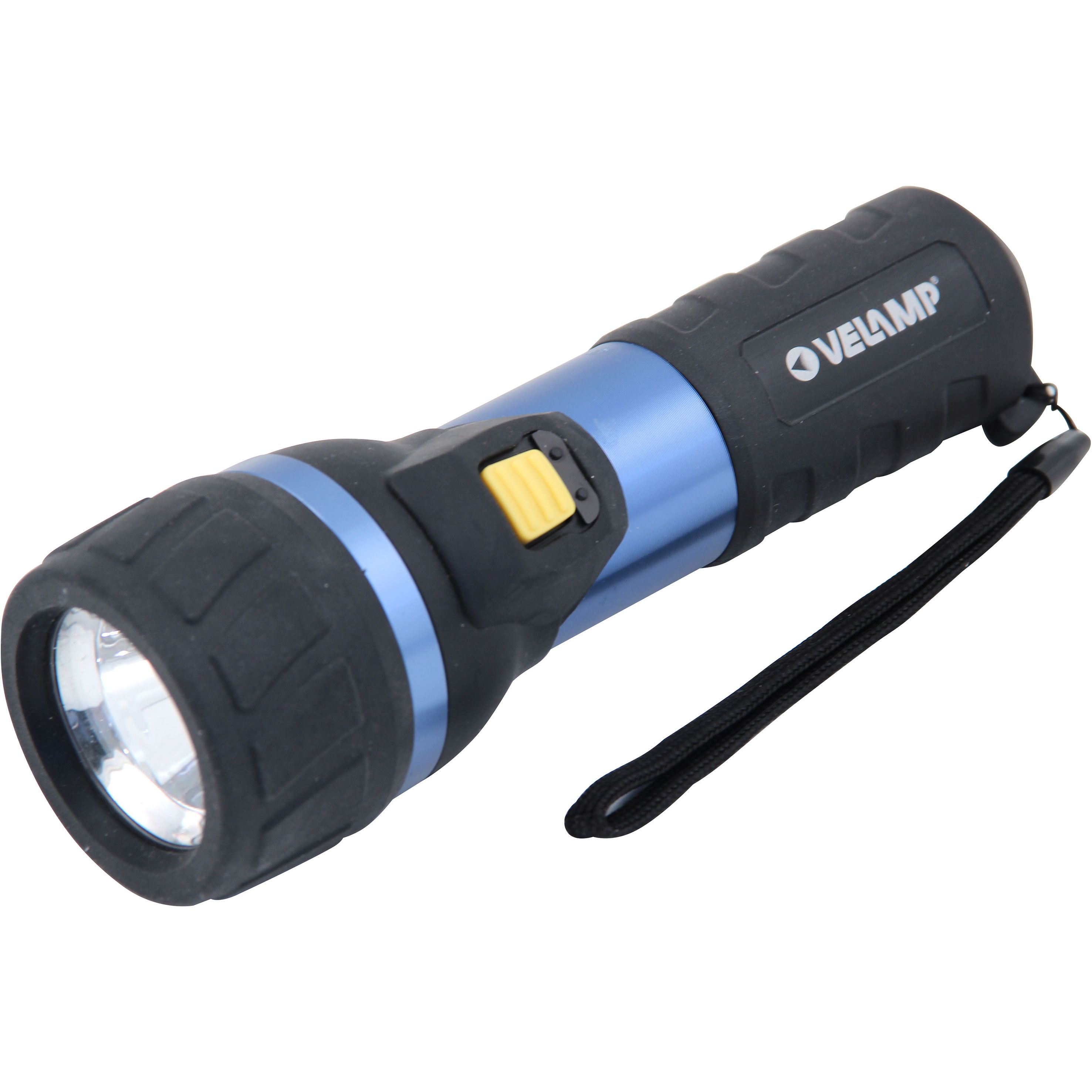 Lampe torche métallique 0,5 Watt 20L 4 couleurs mixées ( R/V/Bl/J).