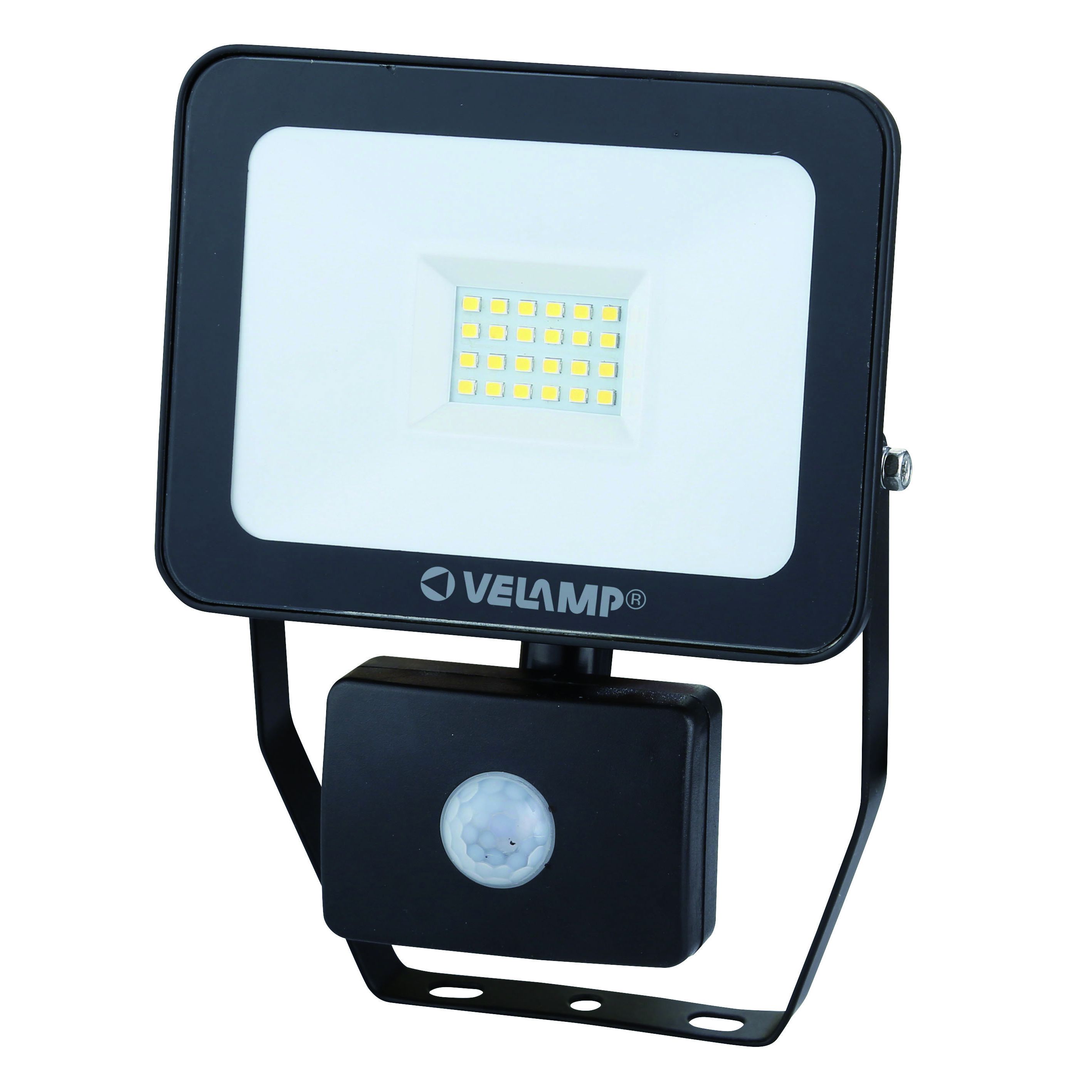 Projecteur LED SMD 20W IP44, noir 6500K. Avec PIR -PADLIGHT3