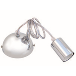 Suspension pour ampoules E27 câble 90cm en métal chrome -PS090-CHROME