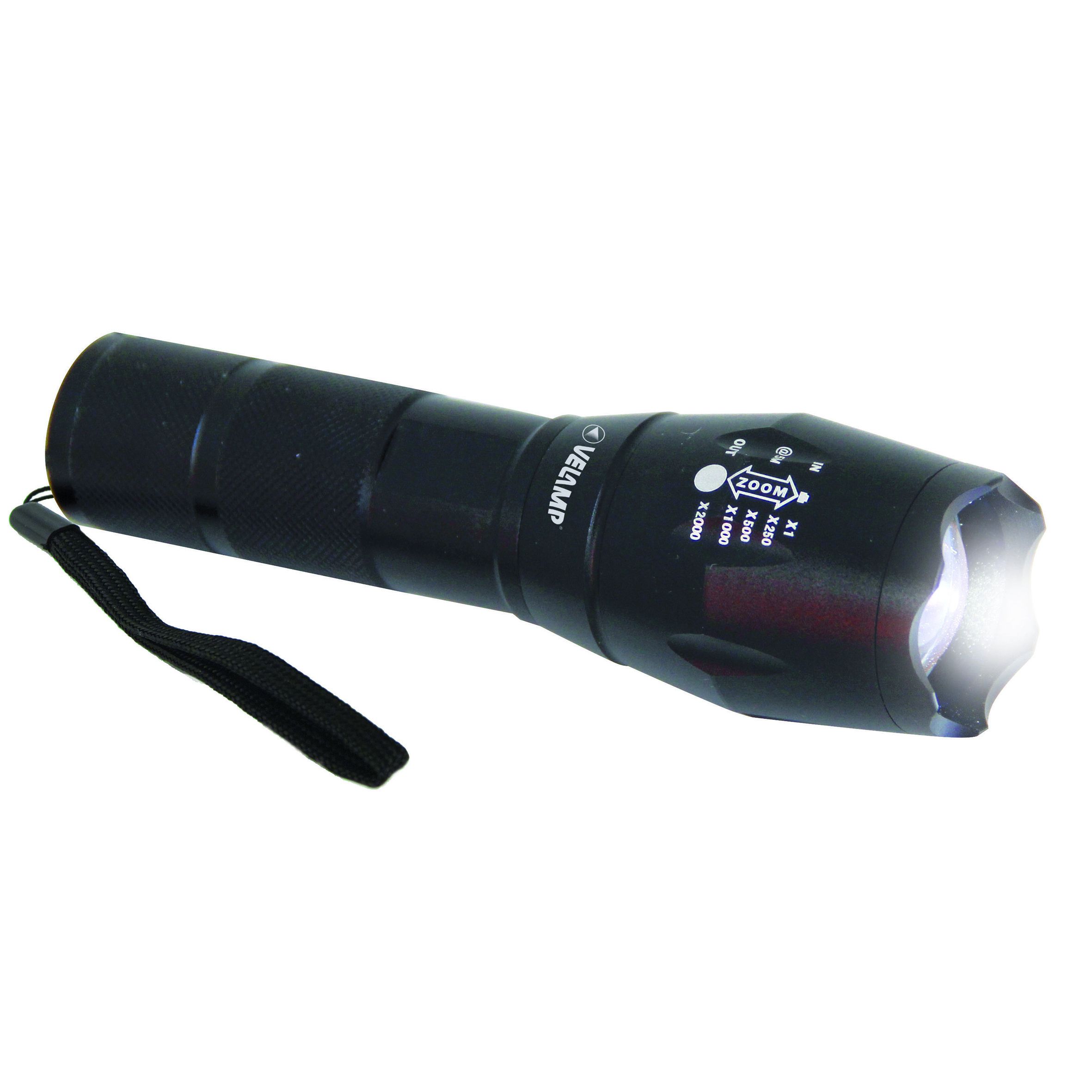 Lampe torche LED 10W rechargeable + accessoires + étui rigide - STEEL