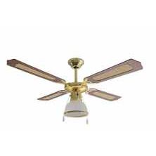 Ventilateur de plafond 107 cm avec porte-lampe et interrupteur à tirette