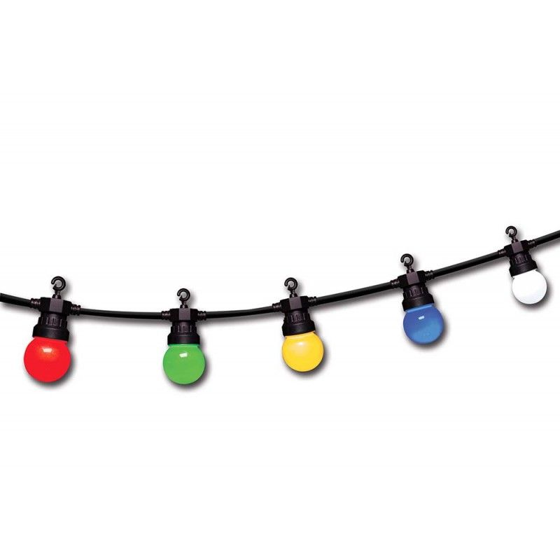 Guirlande 15M - 20 Ampoules G50 IP44 Câble H05RN-F 4.3mm - NOIR