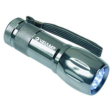 Lampe torche compacte en aluminium 9 LED + housse incluse